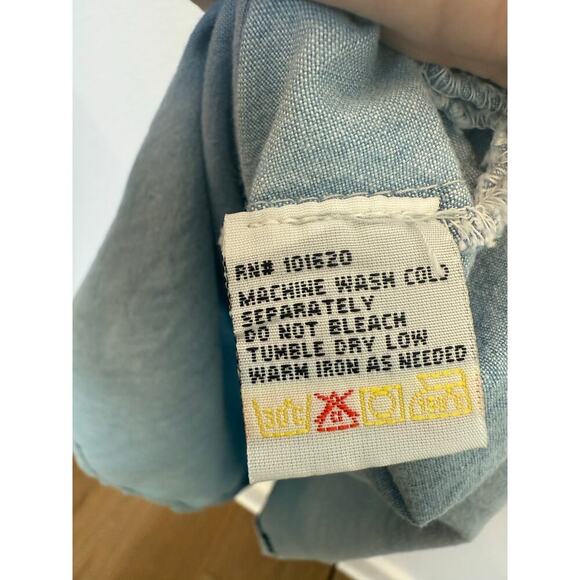 Rancho Estancia Denim Cross Embroidered Western‎ Dress Small - Picture 8 of 10